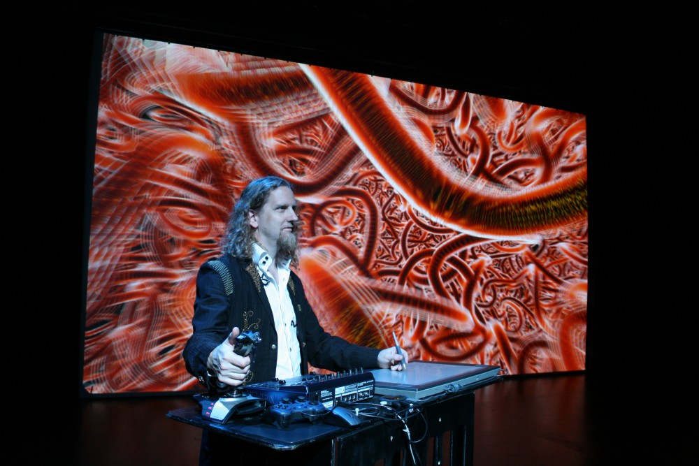 J-Walt Performing Red Matrix in Motion