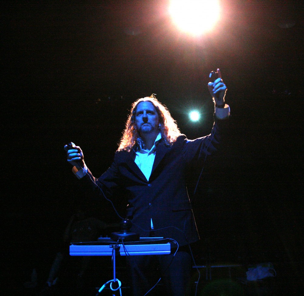 J-Walt Performing with Hydra (backlit)