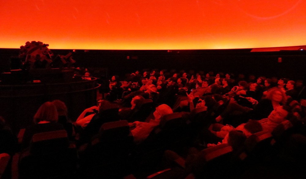 Audience awaiting show at Boston Museum of Science